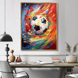 Abstract Soccer Energy - Soccer Canvas Wall Art