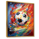 Abstract Soccer Energy - Soccer Canvas Wall Art