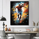Abstract Soccer Portrait Fusion - Soccer Canvas Wall Art