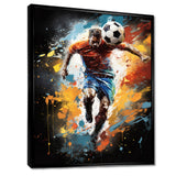Abstract Soccer Portrait Fusion - Soccer Canvas Wall Art