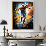 Abstract Soccer Portrait Fusion - Soccer Canvas Wall Art