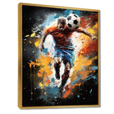 Abstract Soccer Portrait Fusion - Soccer Canvas Wall Art