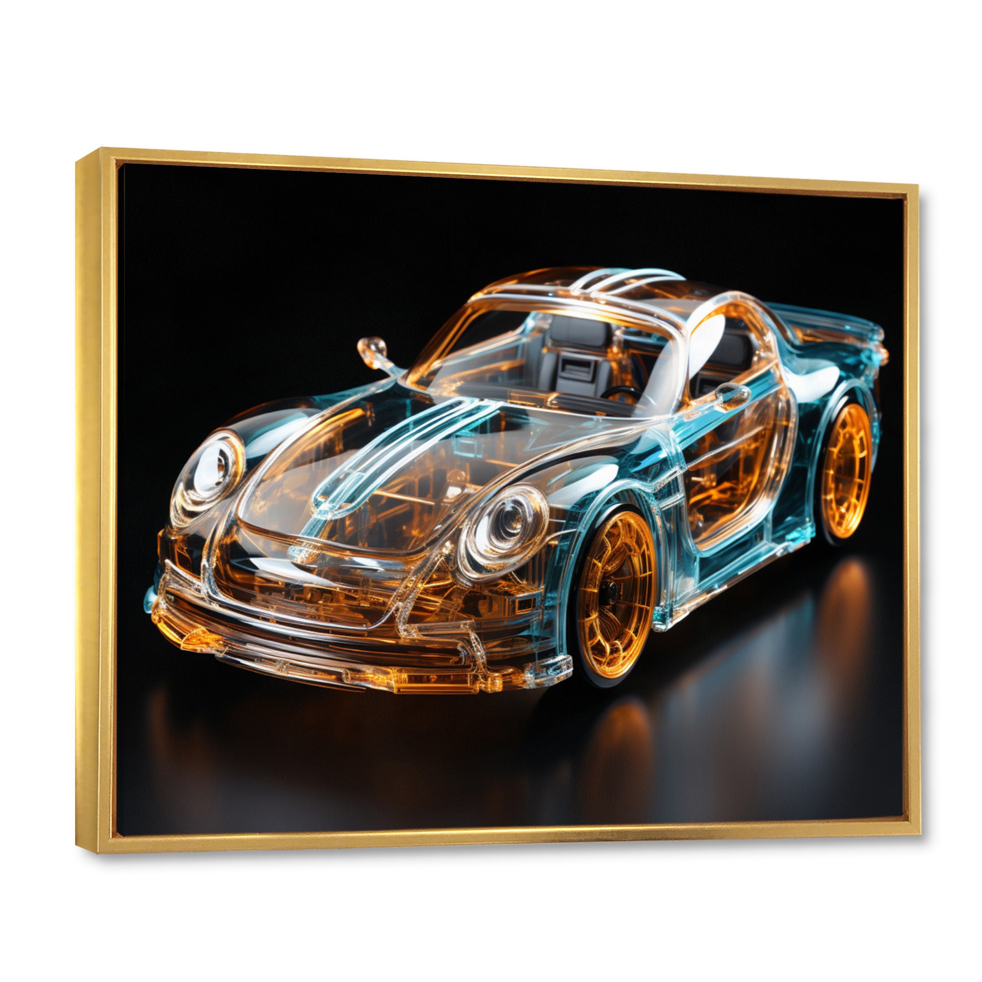 Sophisticated Stylish Glass Supercar I - Car Exotic Canvas Wall Art