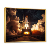 Space Shuttle Captivating Night Launch I - Space Shuttle Canvas Wall Art