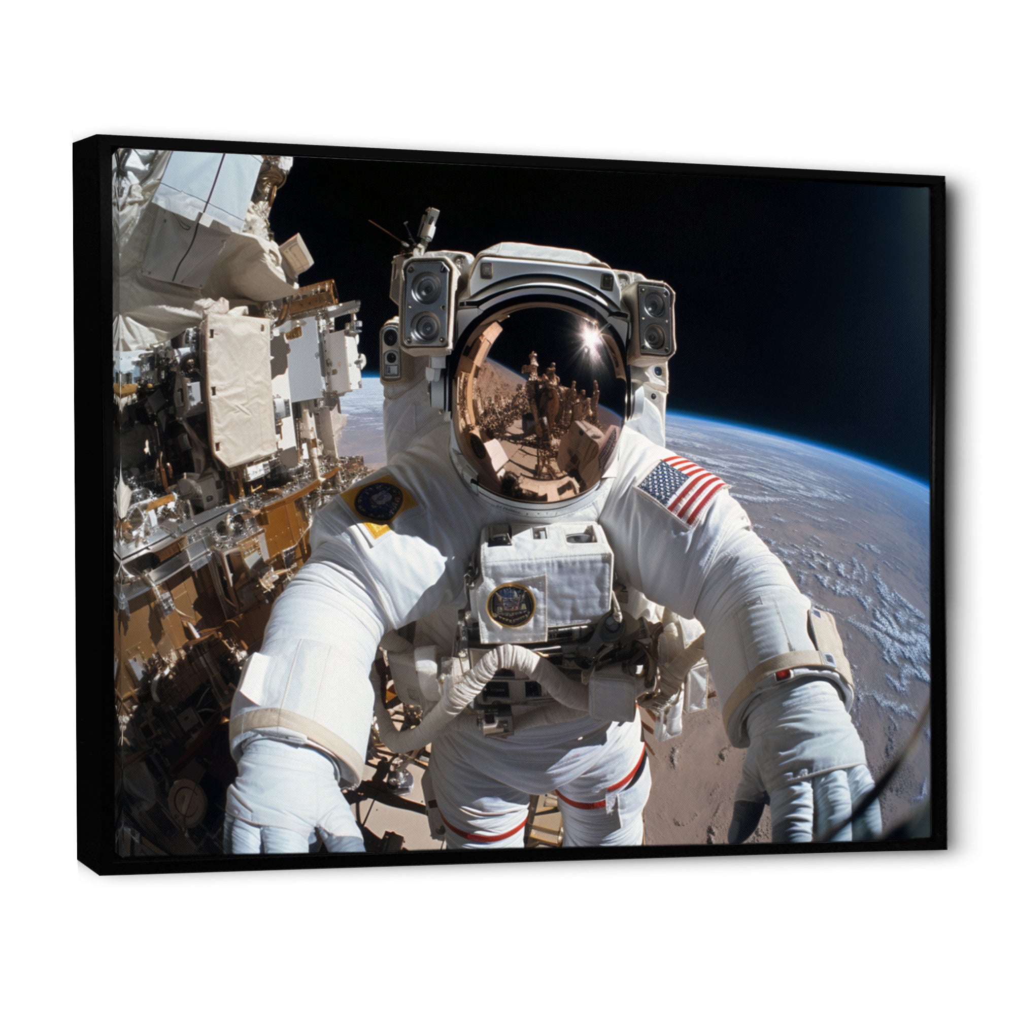 Space Astronauts Extravehicular Activities - Space Shuttle Canvas Wall Art