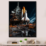Space Shuttle Moonlit Rendezvous I - Space Shuttle Canvas Wall Art