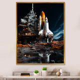 Space Shuttle Moonlit Rendezvous I - Space Shuttle Canvas Wall Art