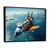 Space Shuttle Orbiting Earth I - Space Shuttle Canvas Wall Art