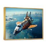 Space Shuttle Orbiting Earth I - Space Shuttle Canvas Wall Art