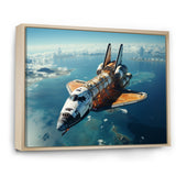 Space Shuttle Orbiting Earth I - Space Shuttle Canvas Wall Art