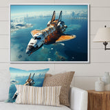 Space Shuttle Orbiting Earth I - Space Shuttle Canvas Wall Art