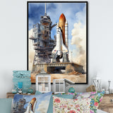 Space Shuttle Launch I - Space Shuttle Canvas Wall Art