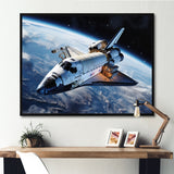 Shuttle In The Space I - Space Shuttle Canvas Wall Art