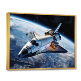 Shuttle In The Space I - Space Shuttle Canvas Wall Art