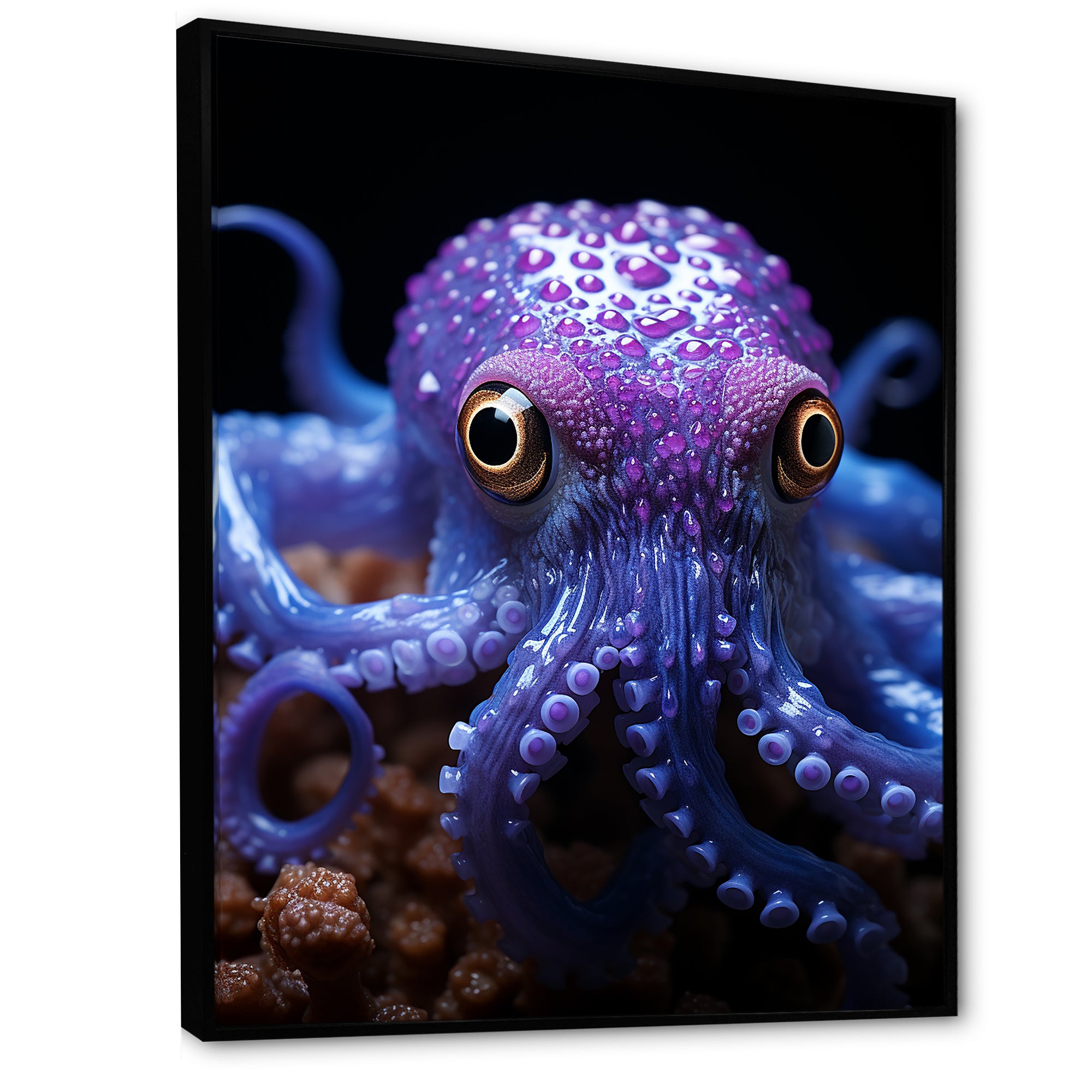 Purple Squid Enigmatic Cephalopod - Squid Wall Art Prints