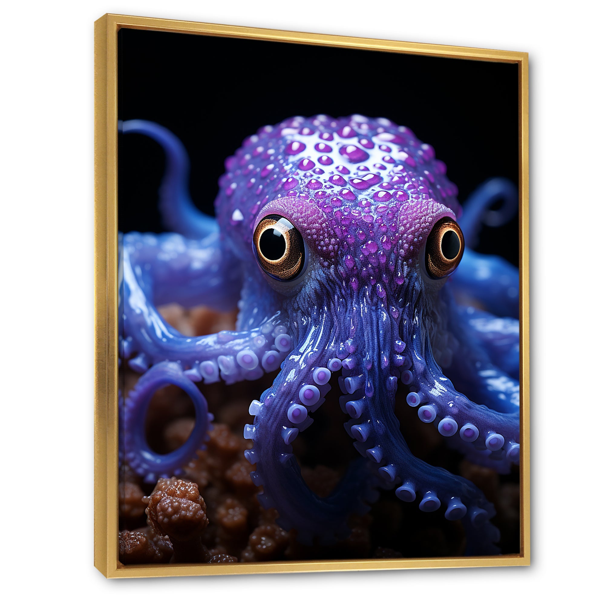 Purple Squid Enigmatic Cephalopod - Squid Wall Art Prints