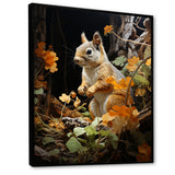 Brown Squirrel Squirrels Antics Pastoral - Squirrel Large Canvas Wall Art