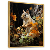 Brown Squirrel Squirrels Antics Pastoral - Squirrel Large Canvas Wall Art