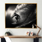 Surfers Paradise Grey Wave I - Surfing Canvas Wall Art