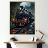 The Massive Steam Locomotive Belches Smoke I - Train Canvas Wall Art