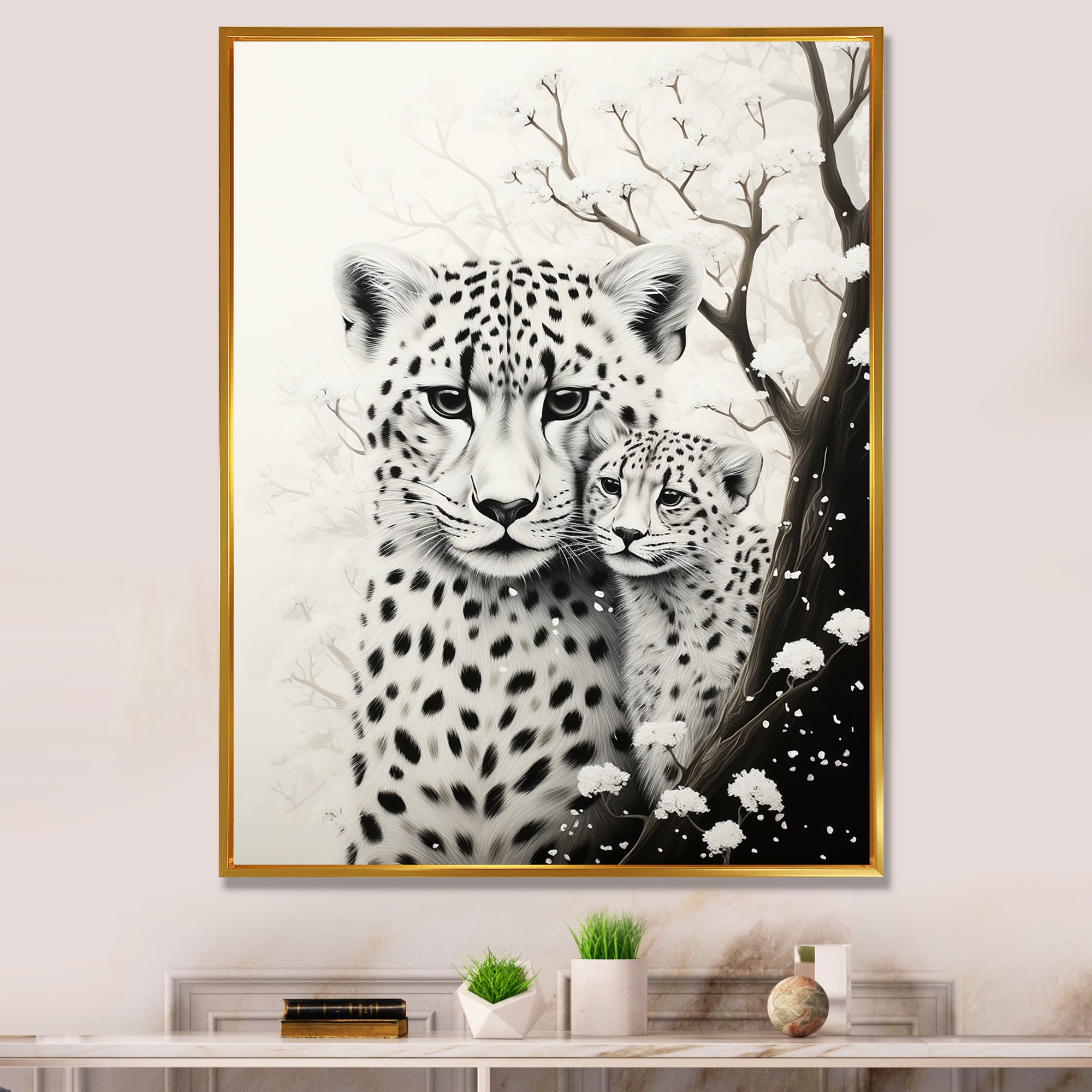 Tiger Harmony In Monochrome - Tiger Wall Art Prints