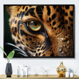 Leopard Eye Closeup Wildlife Encounters - Green Tiger Wall Art
