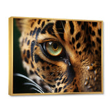 Leopard Eye Closeup Wildlife Encounters - Green Tiger Wall Art
