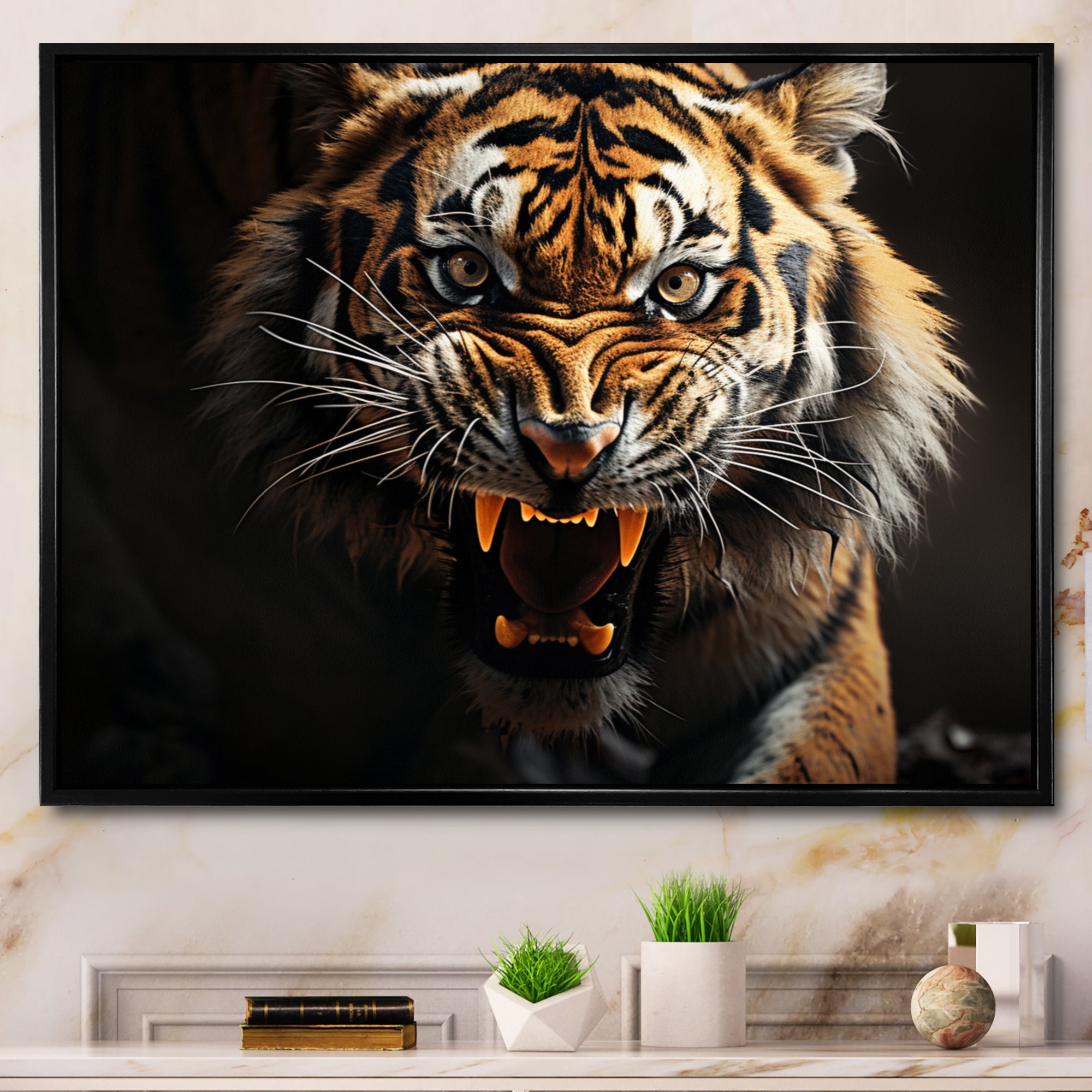 Tiger Roaring Majesty - Tiger Home Decor Art