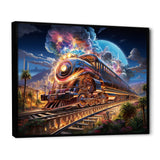 Abstract Train 1950s Chromatic Journey I - Train Canvas Wall Art