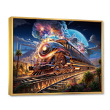 Abstract Train 1950s Chromatic Journey I - Train Canvas Wall Art