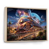 Abstract Train 1950s Chromatic Journey I - Train Canvas Wall Art