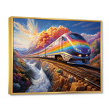 Rainbow Color Train 1950S I - Train Canvas Wall Art