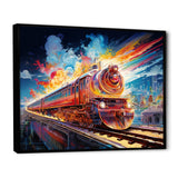 Abstract Background Train - Train Canvas Wall Art