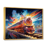 Abstract Background Train - Train Canvas Wall Art