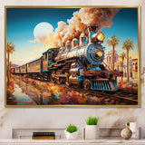 Abstract Colorful Train 1950S I - Train Canvas Wall Art