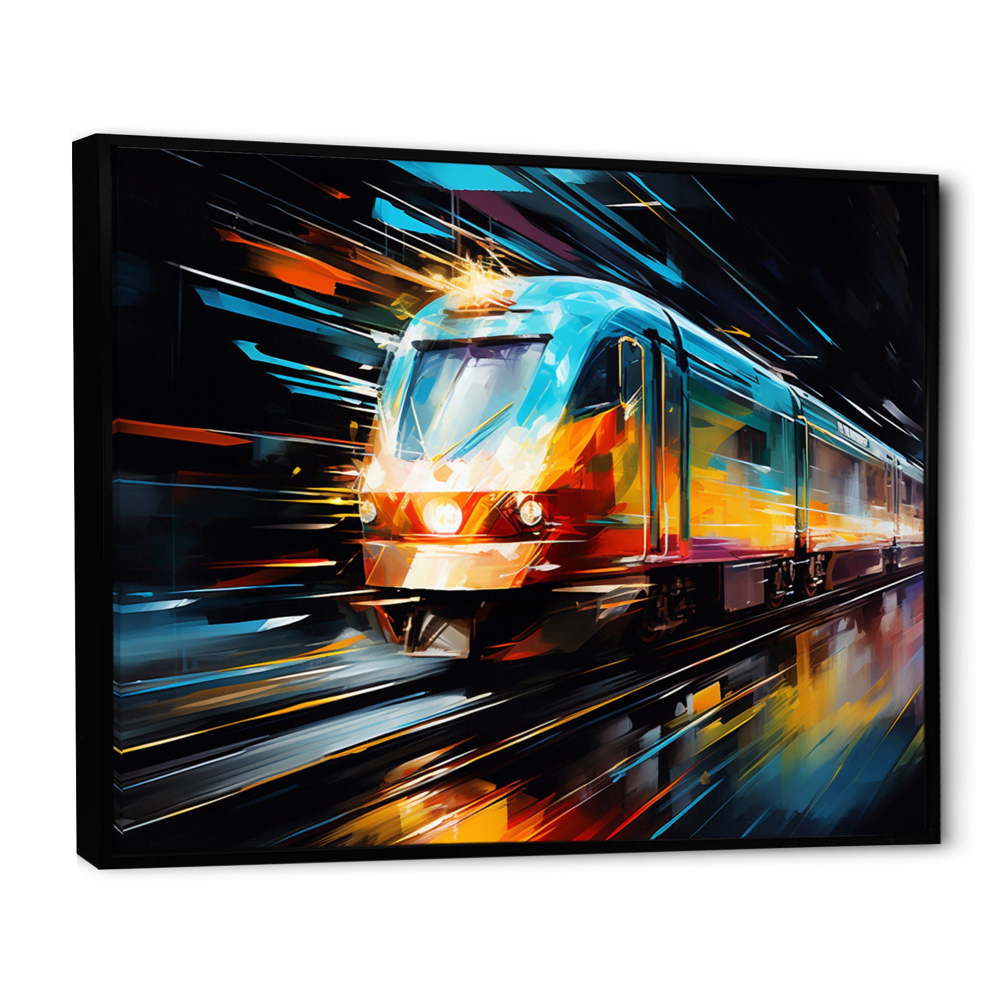 Abstracted Train Velocity - Train Canvas Wall Art