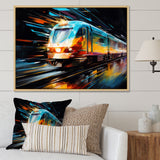 Abstracted Train Velocity - Train Canvas Wall Art