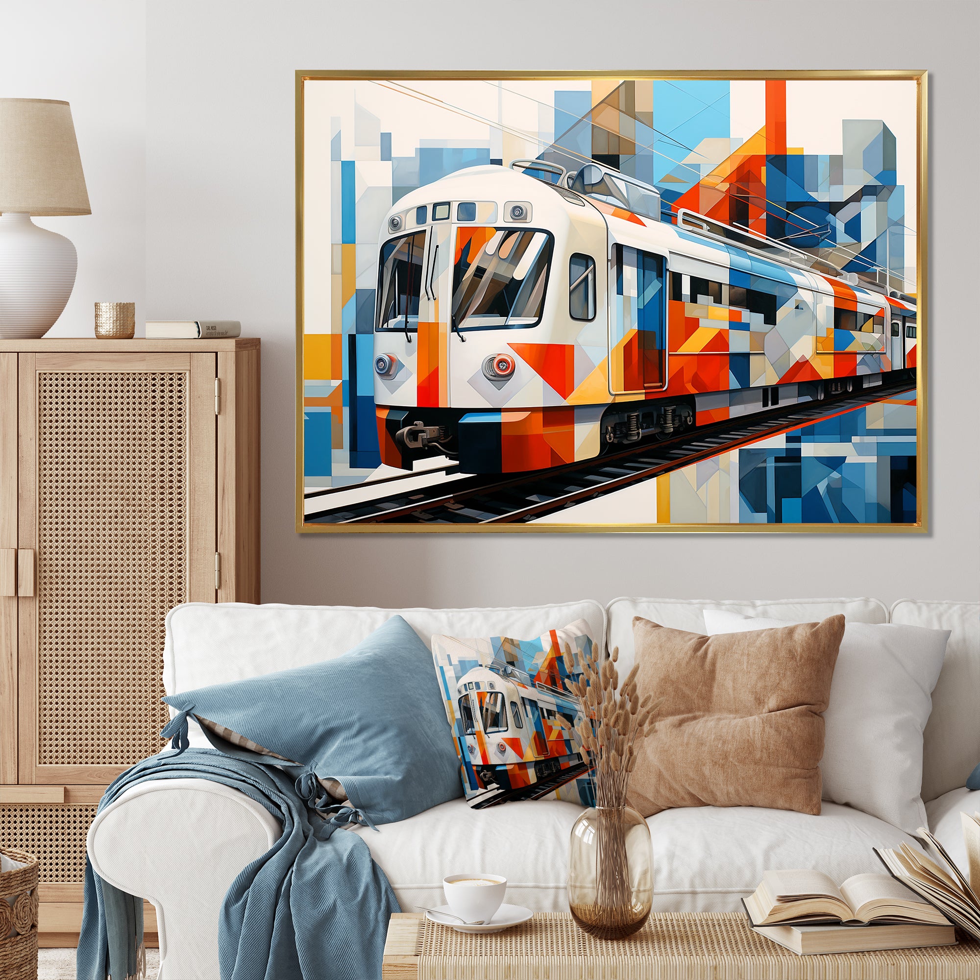 Train Architectural Perspectives - Train Canvas Wall Art