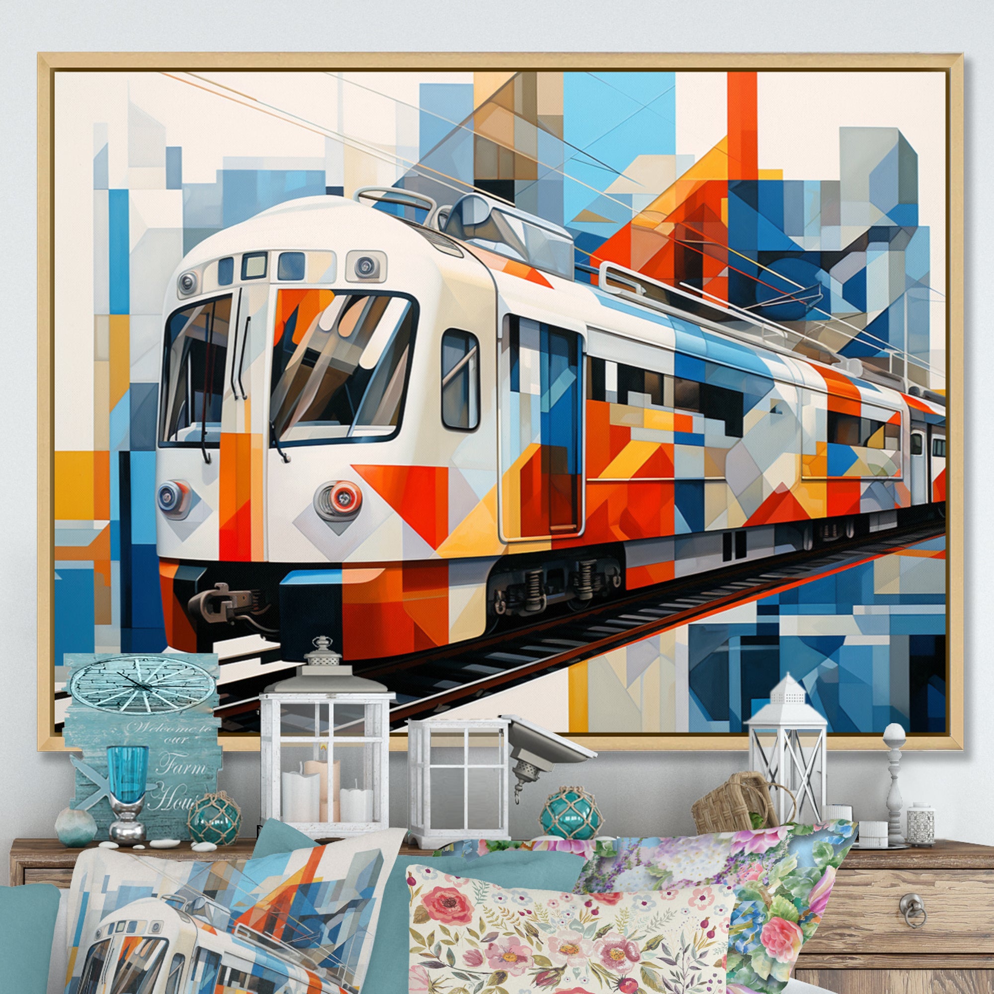 Train Architectural Perspectives - Train Canvas Wall Art