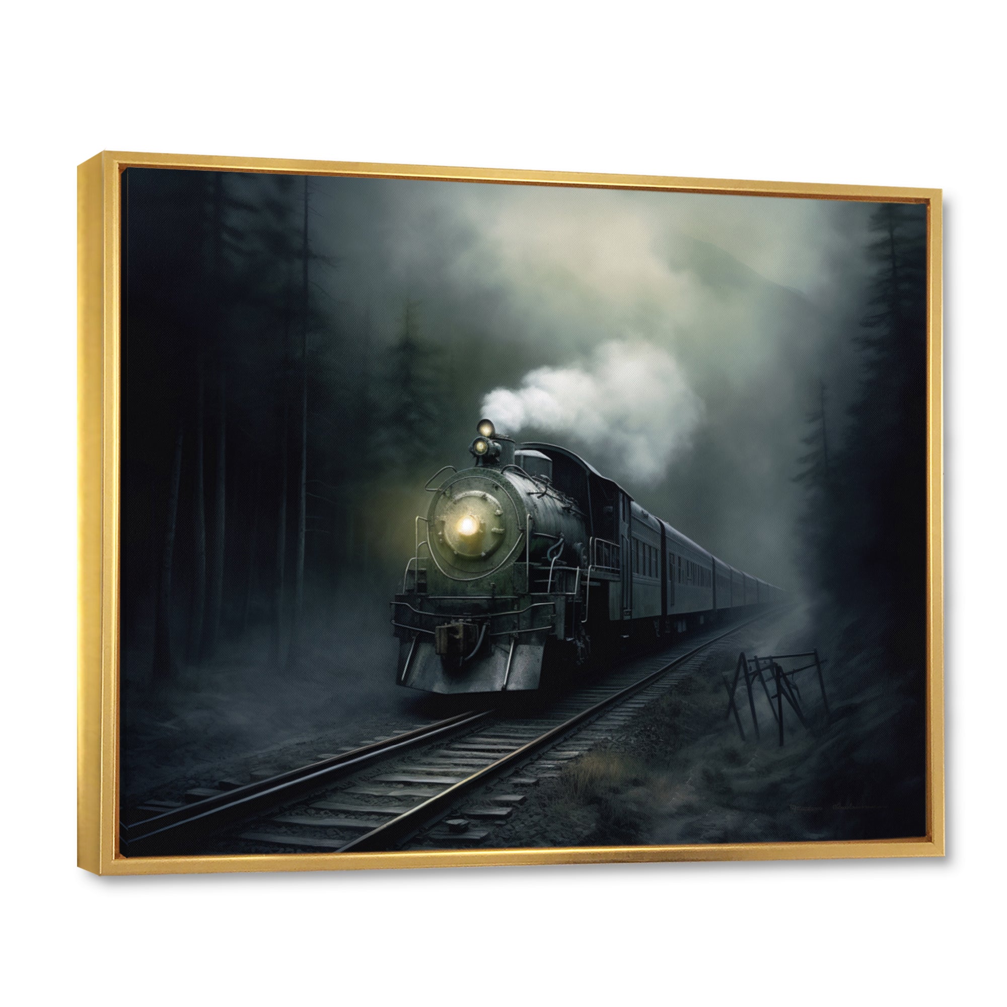 Train Atmospheric Whispers I - Train Canvas Wall Art