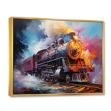 Abstract Train Chromatic Journey I - Train Canvas Wall Art