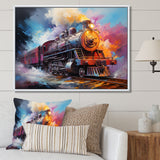 Abstract Train Chromatic Journey I - Train Canvas Wall Art