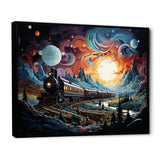 Cosmic Rails An Abstract Train I - Train Canvas Wall Art