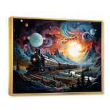 Cosmic Rails An Abstract Train I - Train Canvas Wall Art