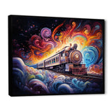 Cosmic Voyages An Abstract Train I - Train Canvas Wall Art