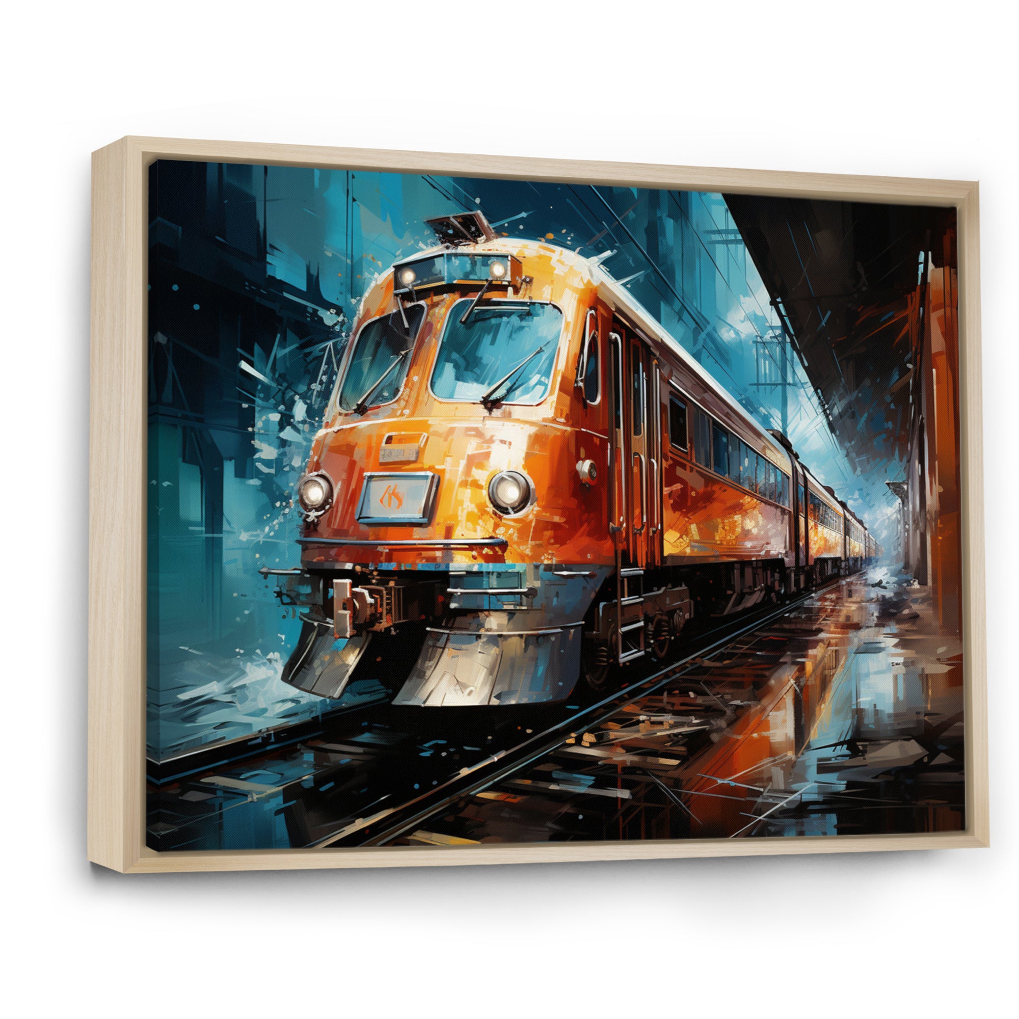 Train Dynamic Abstractions - Train Canvas Wall Art