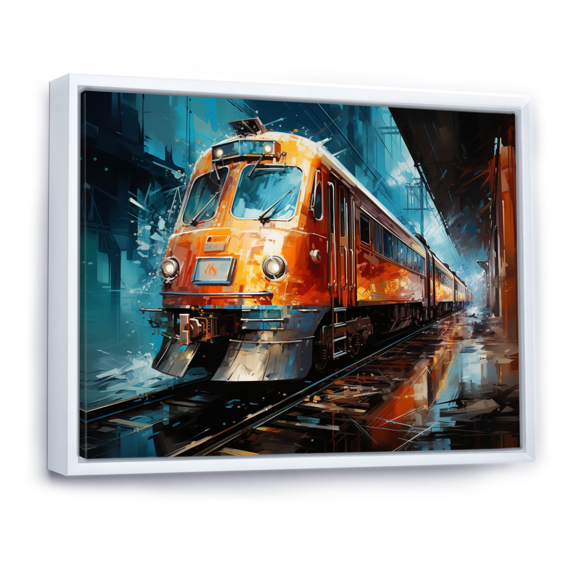 Train Dynamic Abstractions - Train Canvas Wall Art