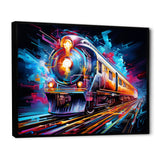 Abstract Train Electric Rhythms - Train Canvas Wall Art