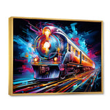 Abstract Train Electric Rhythms - Train Canvas Wall Art