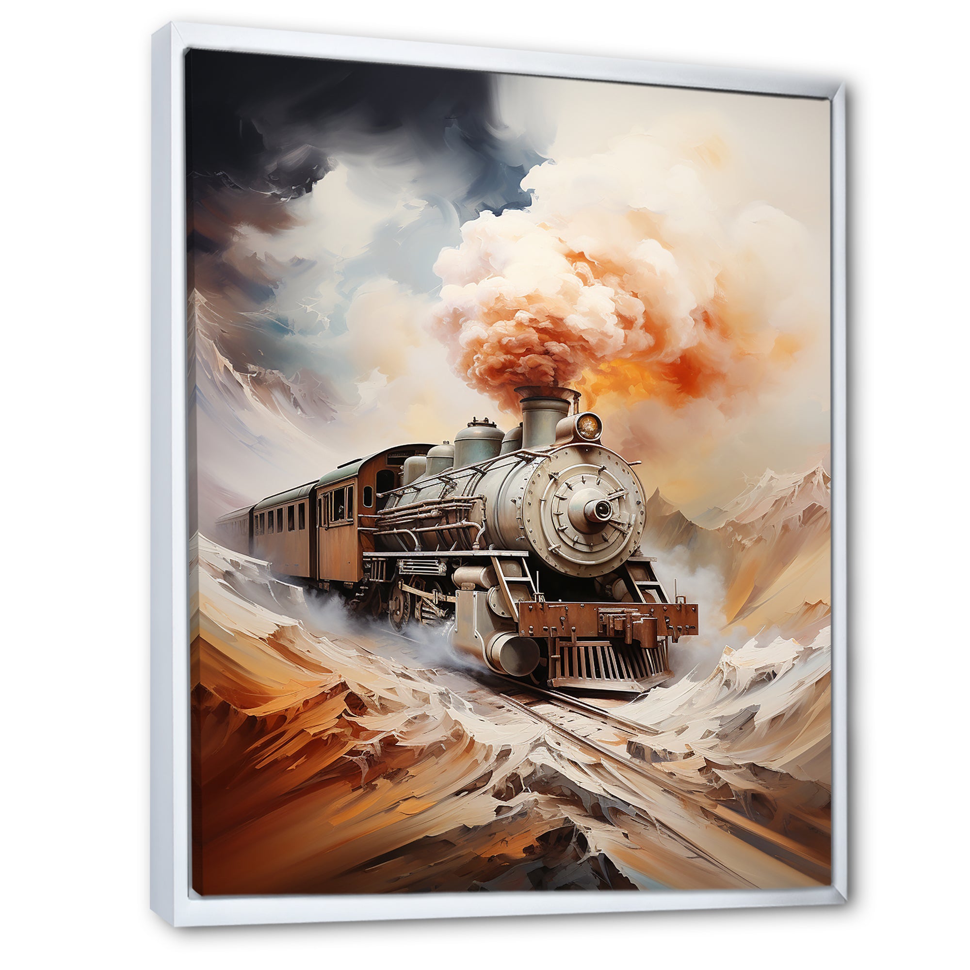 Abstract Train Elemental Express I - Train Canvas Wall Art